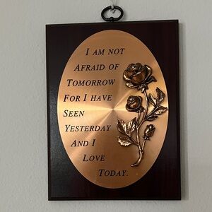 Elegant Bronze Rose Wall Plaque